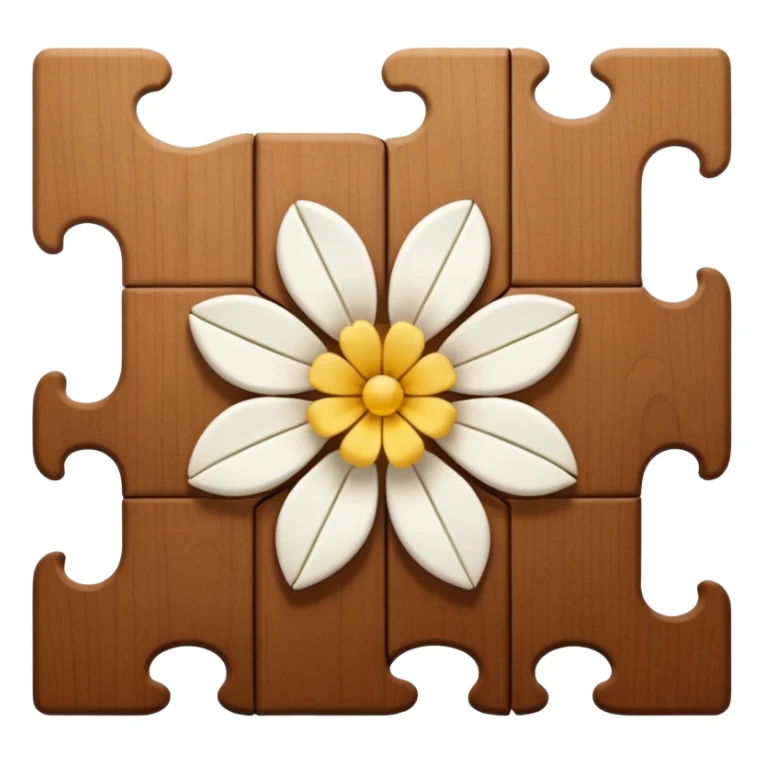One piece of the puzzle + flower sticker