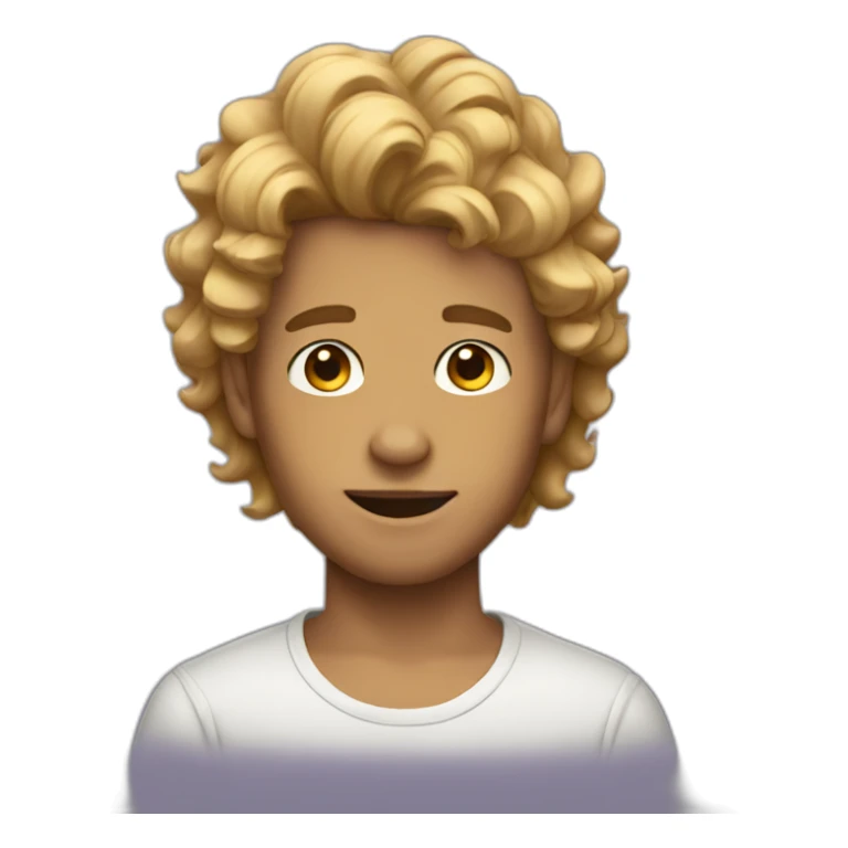 Cool boy with waivy hair sticker