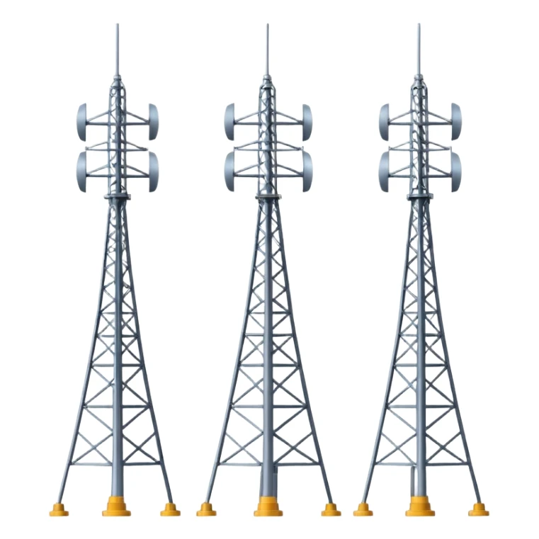 3 TORRES DE ANTENA DE ESTAÇÃO RÁDIO BASE sticker