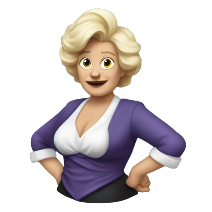 Ursula von der Leyenl photorealistic shrugs sticker