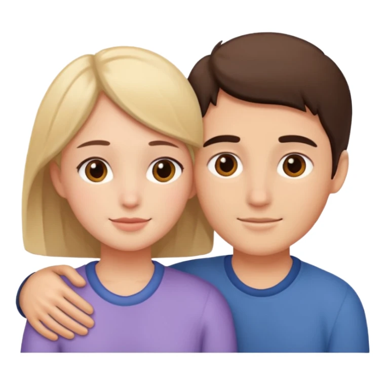 intimacy, two people close together, gentle, warm sticker