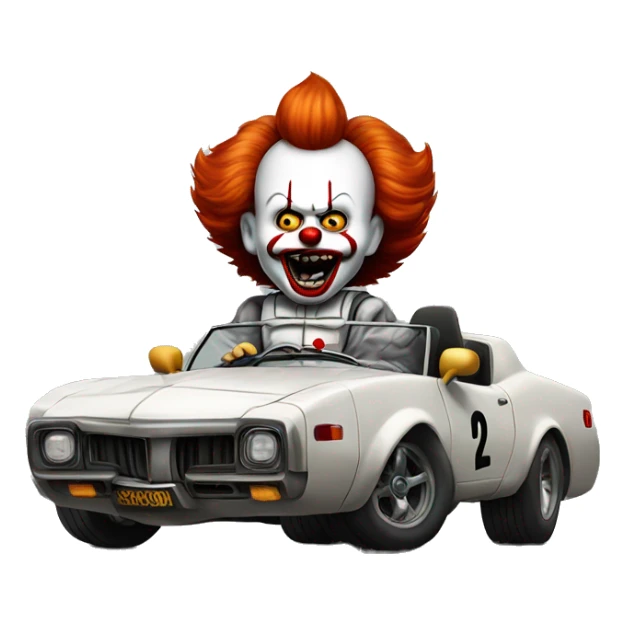 pennywise driving a race car 66 sticker