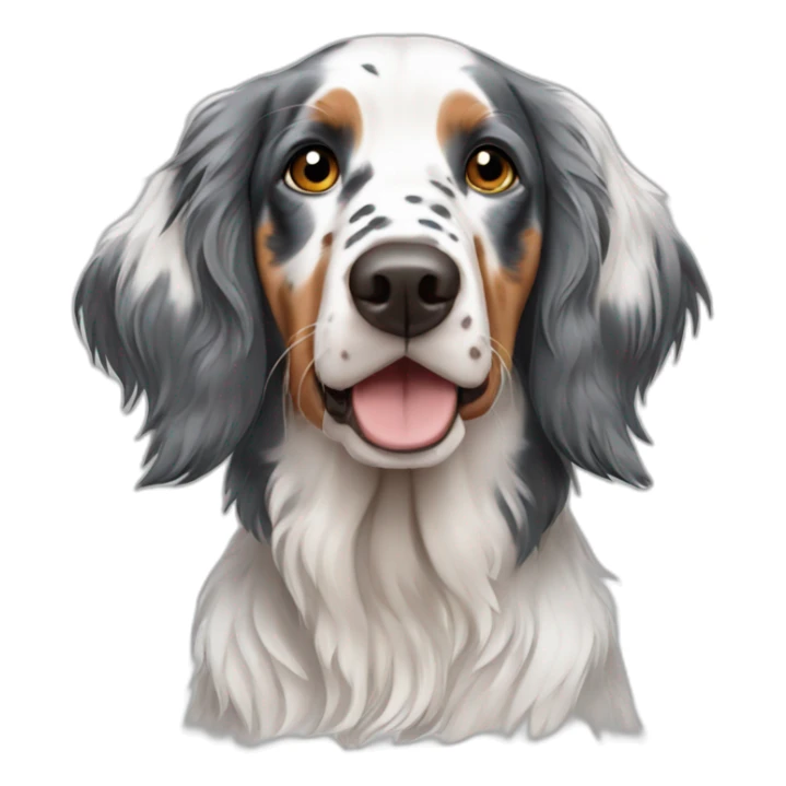 dog english setter tricolor sticker