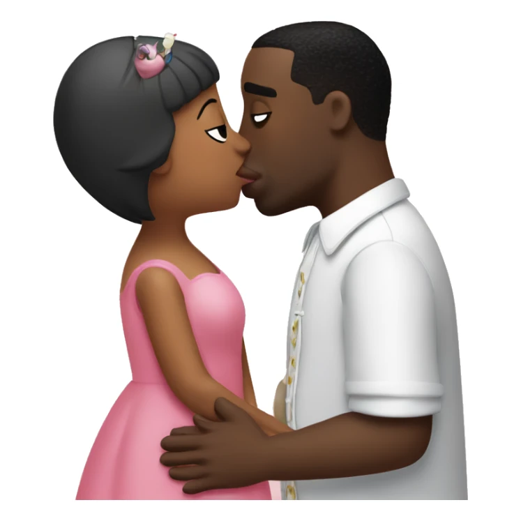 peppa pig kiss p diddy sticker