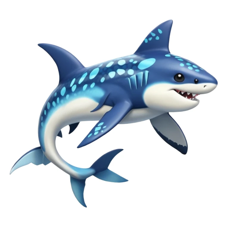 Black and white smooth glossy soft hot spotted Dialga-Orca-Shark-Garchomp-Vaporeon-Pokémon-Fakémon-fusion-hybrid-creature (full body), 4-legged,  sticker