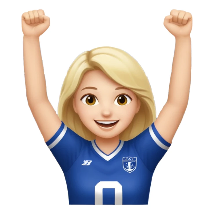 girl cheering on a football game sticker