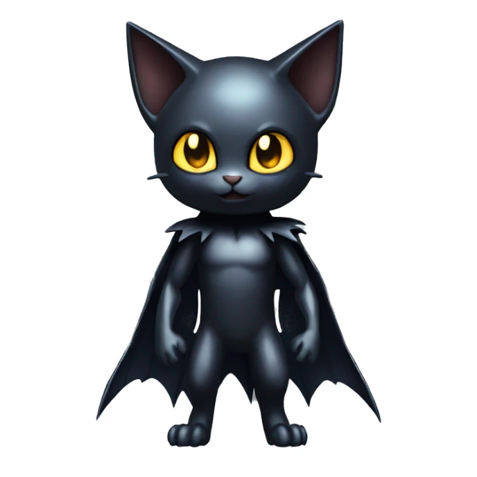 Shiny Dark-type-Poison-type-Fakémon-Bat-Cat full body sticker