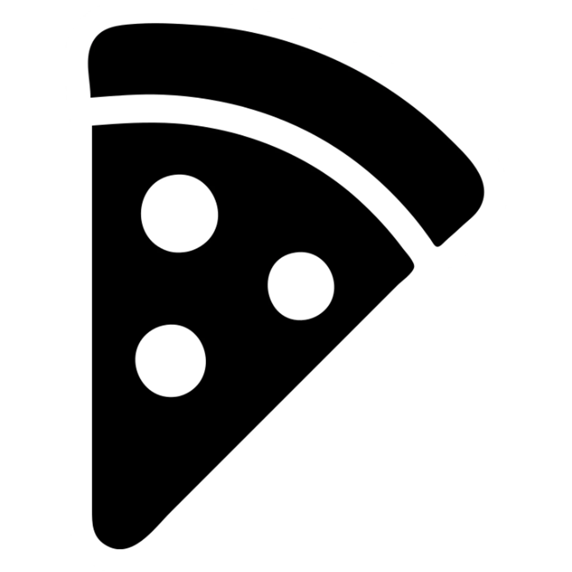 solid filled slice of pizza icon sticker
