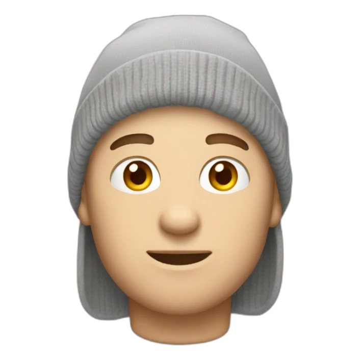 man caucasian 50 wearing a slouchy beanie sticker