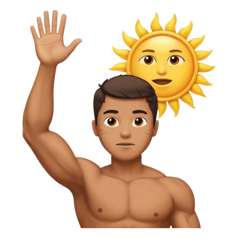 joshua bible chracter raising his hand stopping the sun sticker