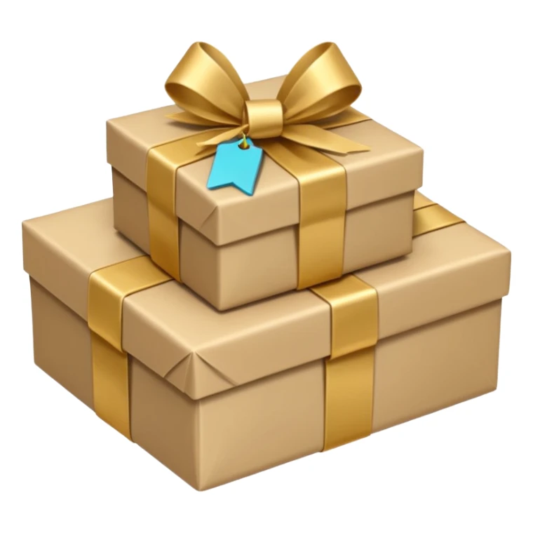 stacks of beautiful beige gifts sticker