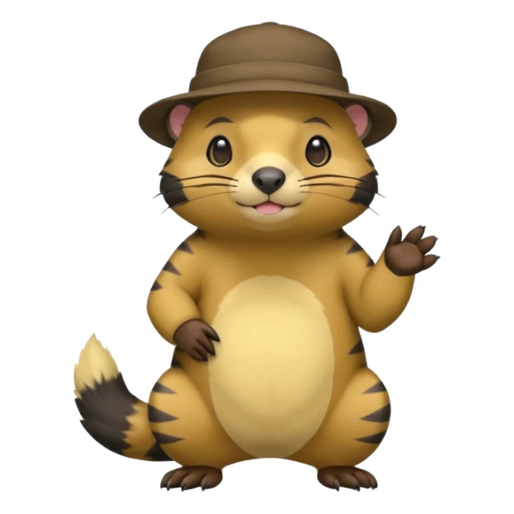 Groundhog-Drowzee-Baltoy-Civet-Pokémon (full body) sticker