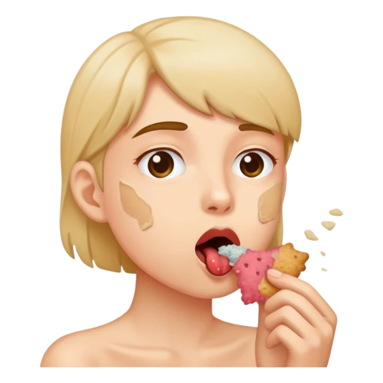 Tongue Licking Pieces of Lint sticker