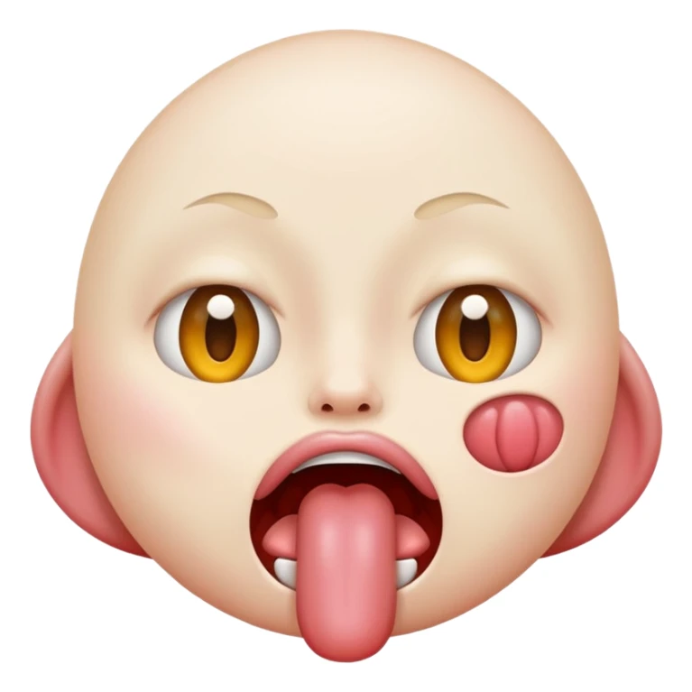 Face with tongue sticking out and rolled back eyes sticker