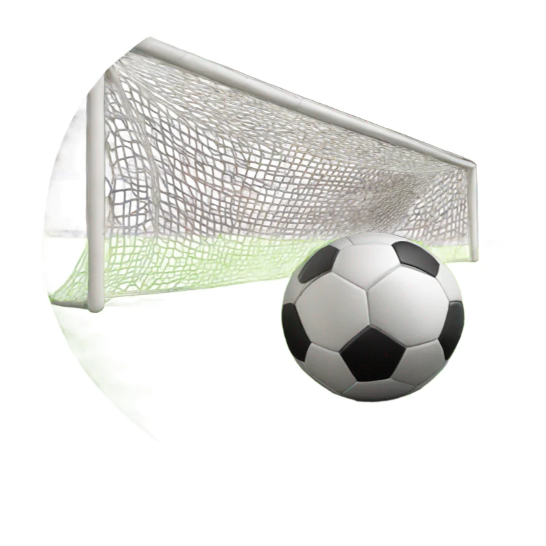 Soccer ball and goal sticker