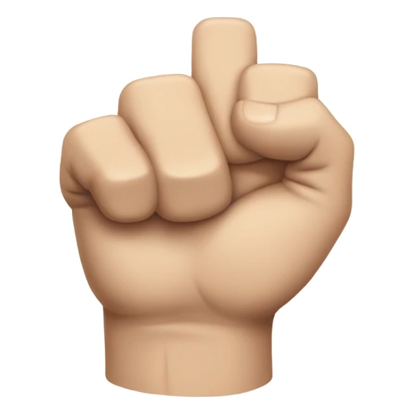 a fist facing up with index and pinky fingers facing up sticker