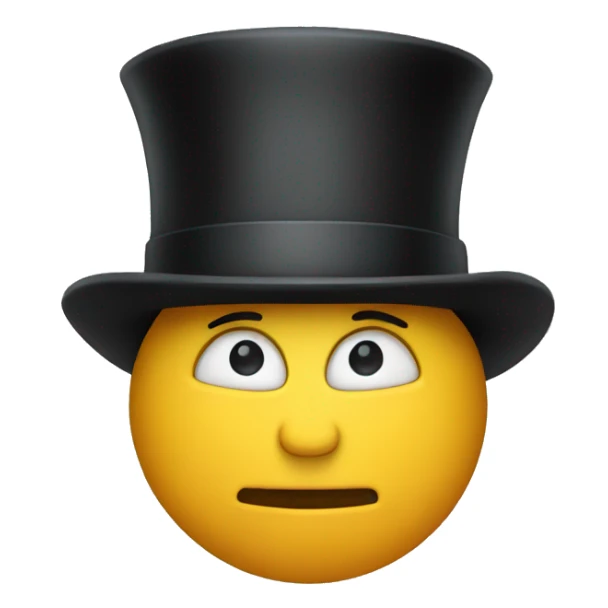 tophat with no person wearing it sticker