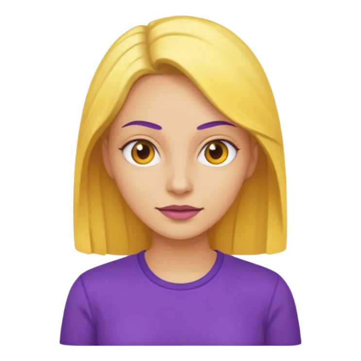 Yellow women in a purple shirt sticker