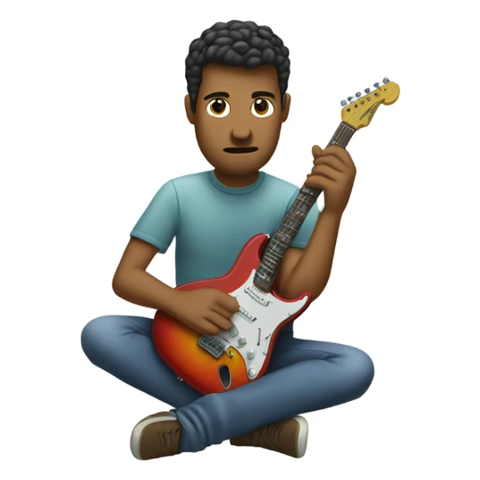 Taking apart a fender stratocaster with a confused face sticker