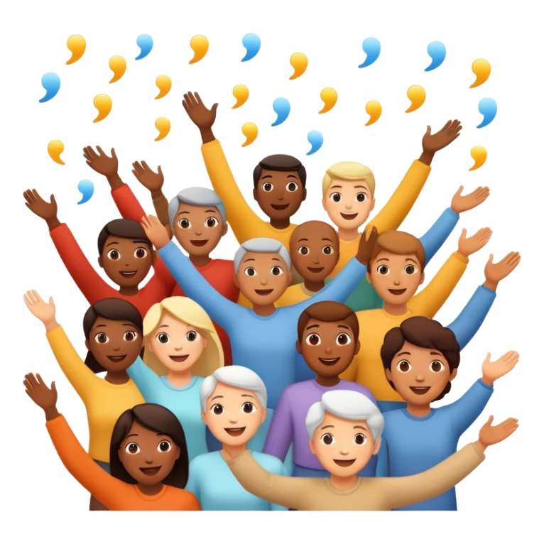 The rapture crowd of people ascending into sky sticker