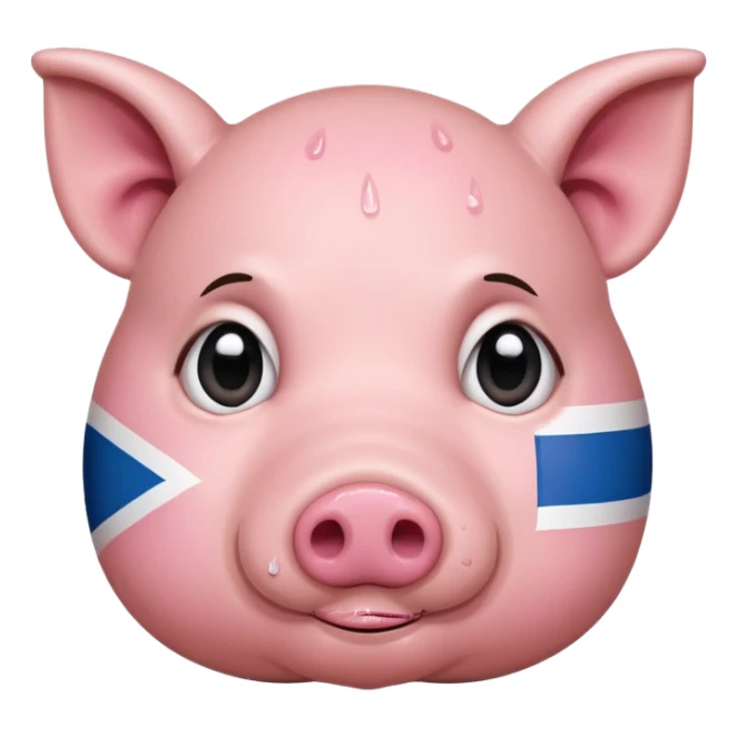 israeli pig with israel flags everywhere crying sticker