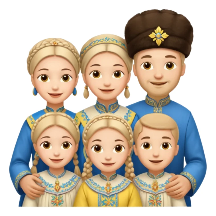  Ukrainian Christmas family gathering  sticker