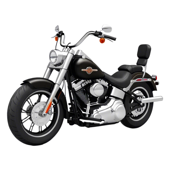 Harley-Davidson Cruiser - Harley-Davidson Softail (Model Year: 2021) (Iconic colour: Black) sticker