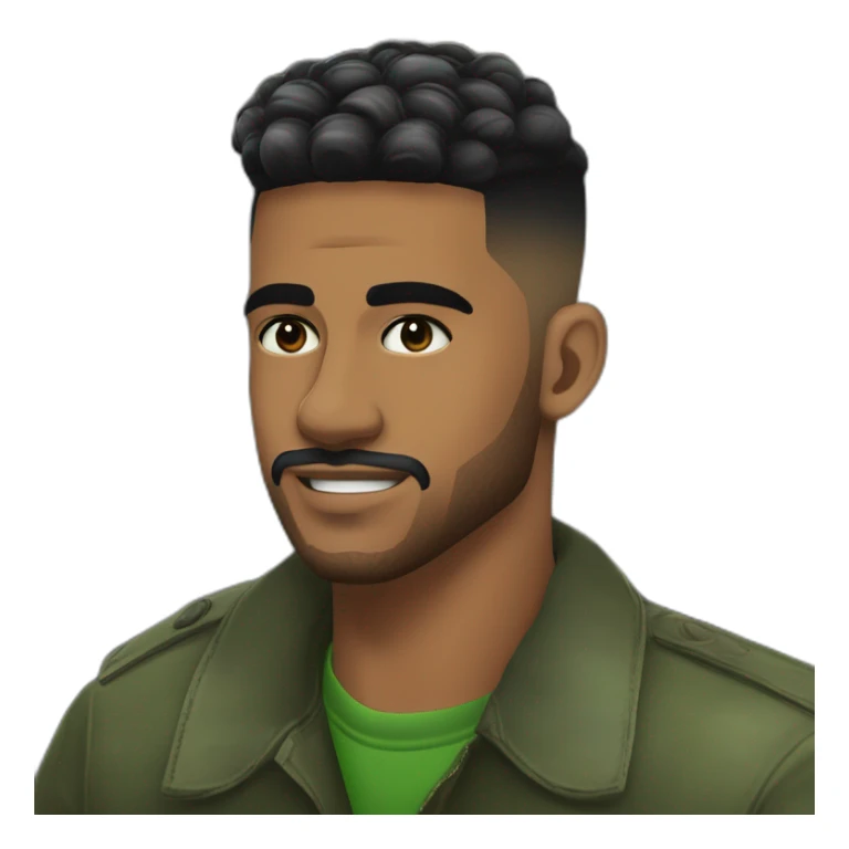 Barber Cariocas do Rio de Janeiro Brasil, criar do RJ roupas típicas da favela Streetwear black Brazilian young favela barberman doing a degradê militar fade haircut in a black Brazilian Man sticker