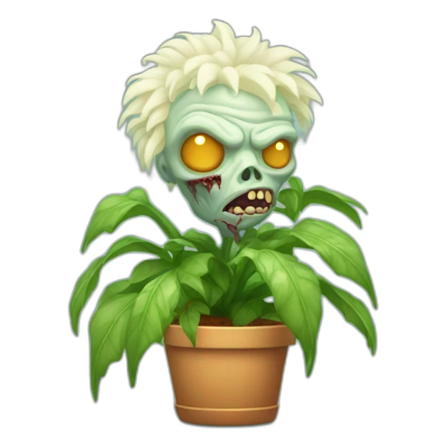 albino zombie houseplant sticker
