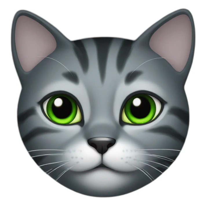 the cat is black with green eyes sticker