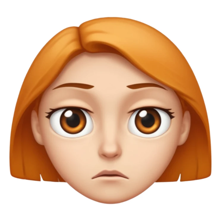 eyes looking to the side with annoyed expression  sticker