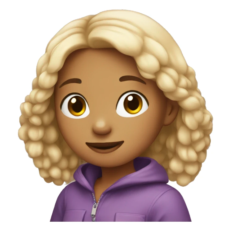 Girl hold hamster  sticker