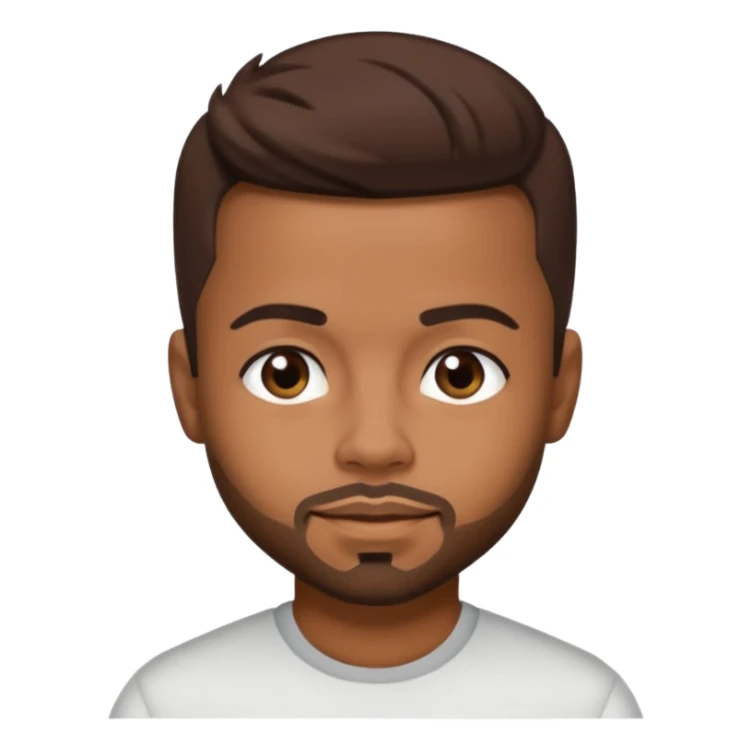 Raz B with dark brown hair sticker