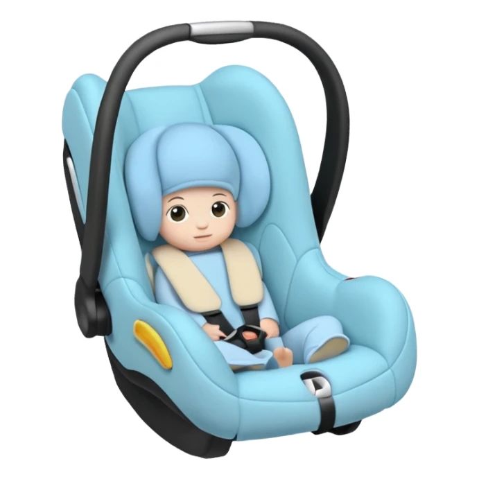 Pastel blue baby carseat sticker