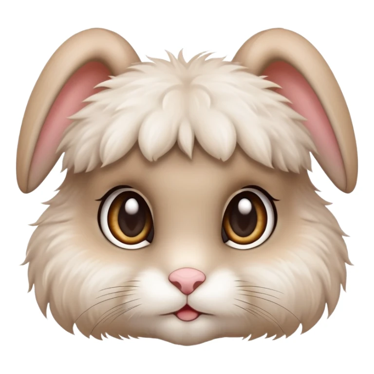 adorable bunny rabbit with big eyes and fluffy fur sticker