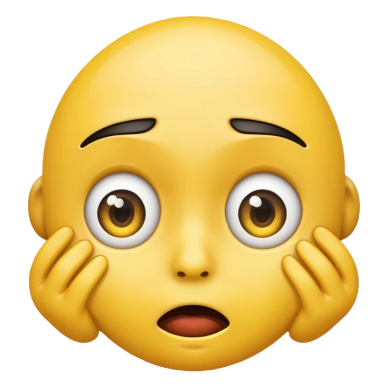 the scared emoji plus the side eye emoji sticker