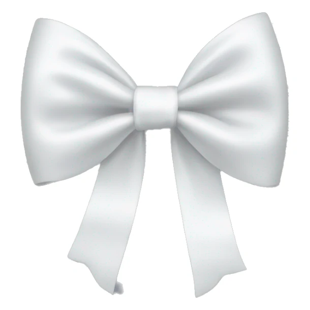 white satin bow sticker