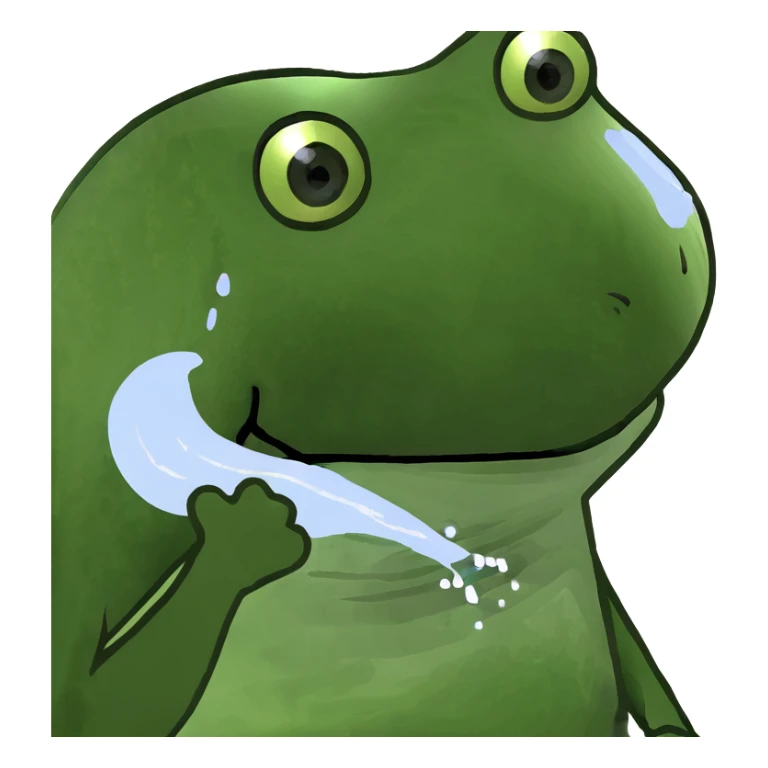 A magical horse created from transparent water bubbles, with a bubbly mane and tail sticker