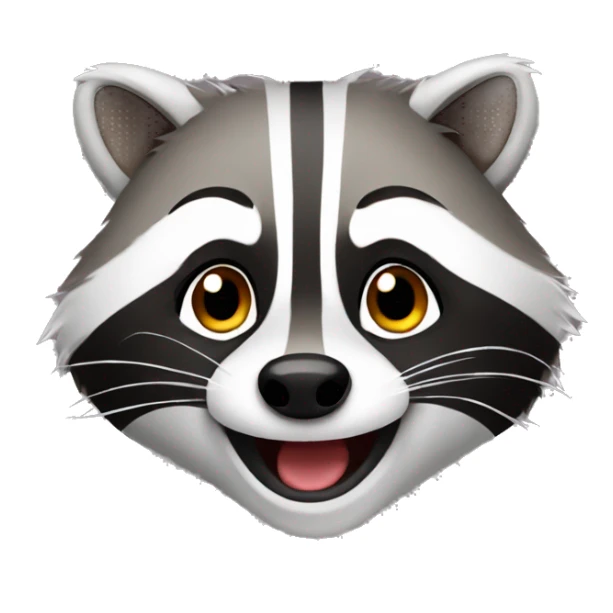 Cheerful raccoon sticker