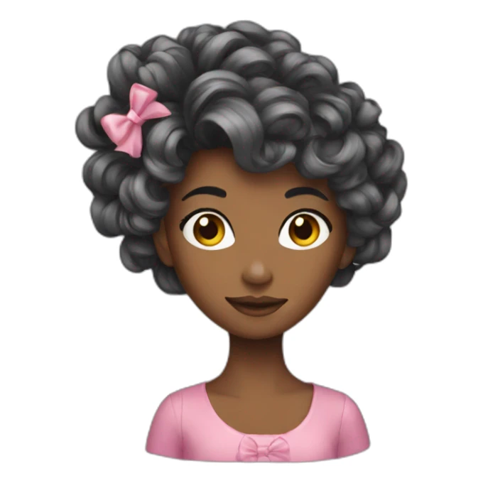 Girl fancy hair sticker