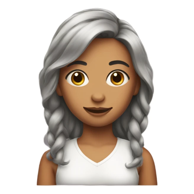 Girl with men hair  sticker