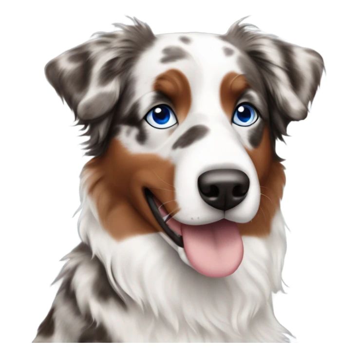 Red Merle Australian shepherd with blue eyes  sticker