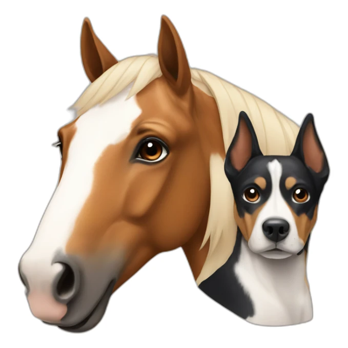 horse and dog sticker