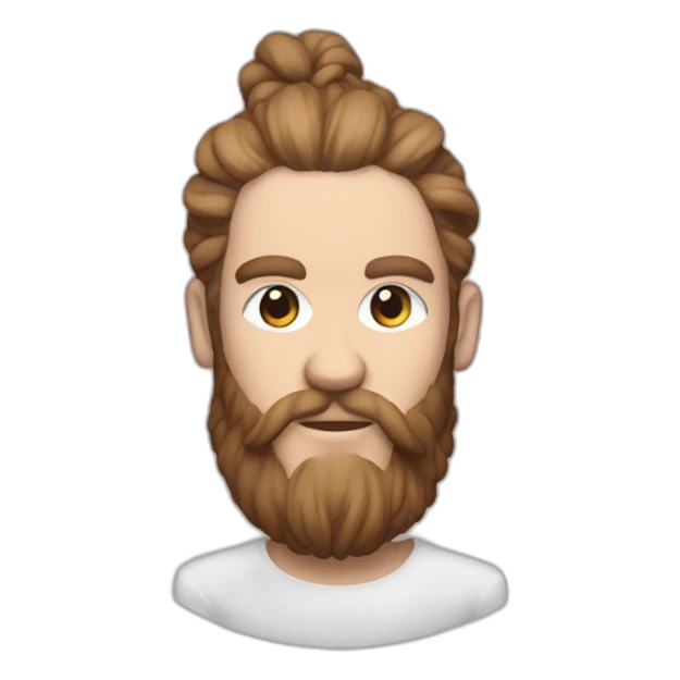 chet faker with hair bun on top sticker
