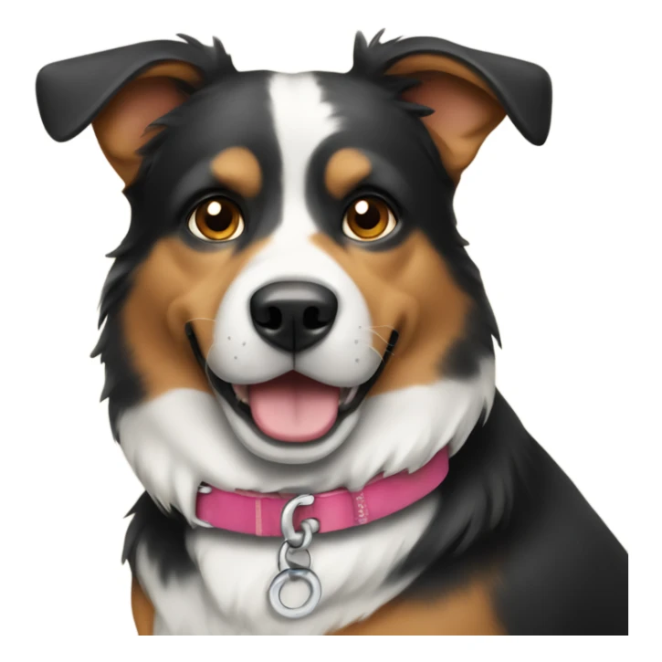 Dog wearing collar cherie  sticker