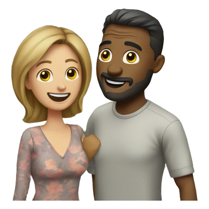 Man & wife having fun outdoors sticker