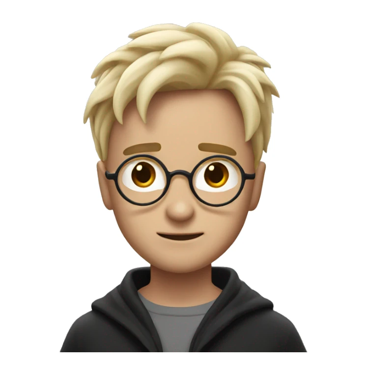 Harry Potter with a lightning bolt scar on the left of his forehead sticker