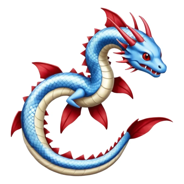 Gyarados-Dratini-Dragonair-fusion-hybrid-creature  sticker