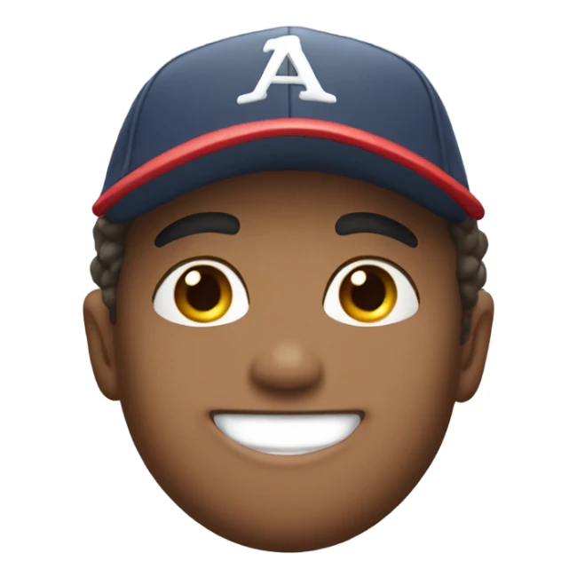 smiling boy in baseball cap, super gay sticker