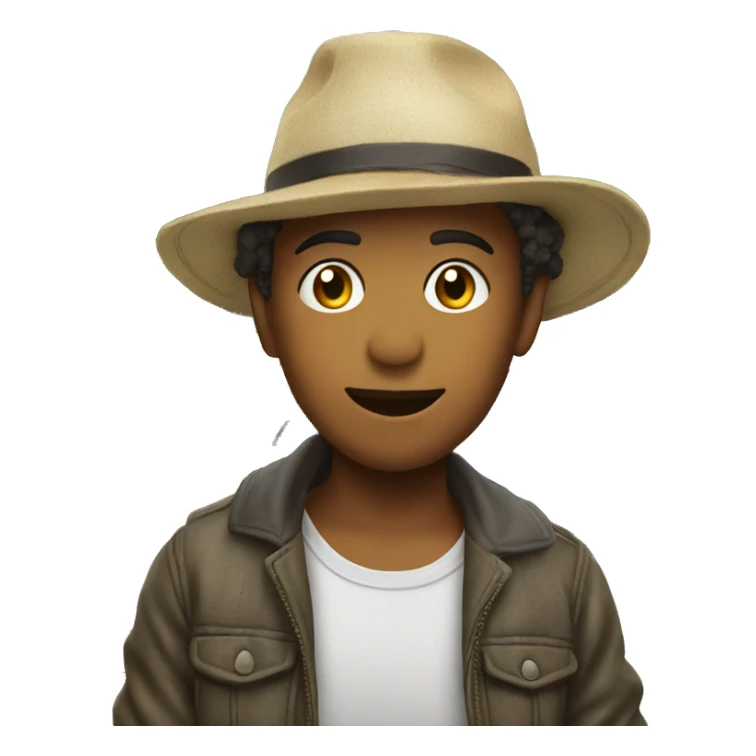 boys in hats outdoors leaning on car sticker